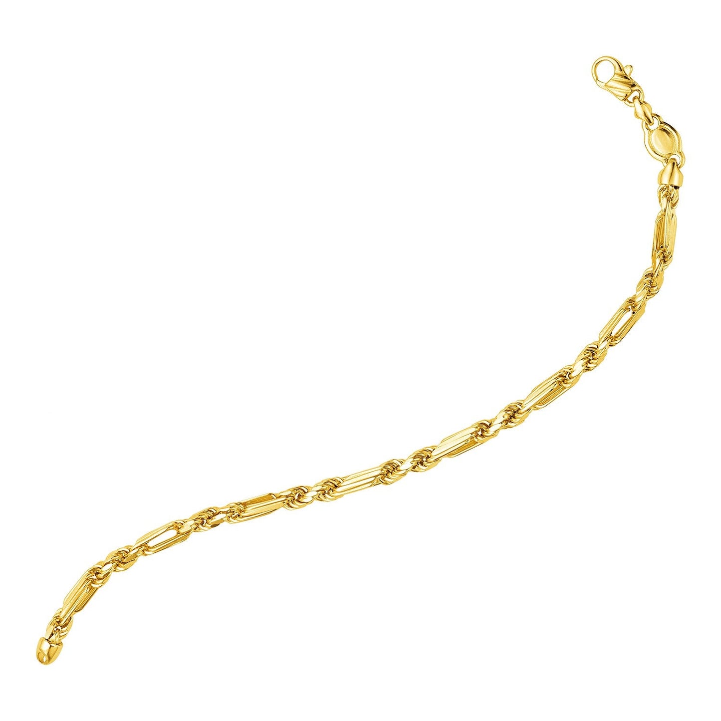 14k Yellow Gold 8 1/2 inch Figaro Chain Bracelet - Alexandria Jewelry & Company Beverly Hills