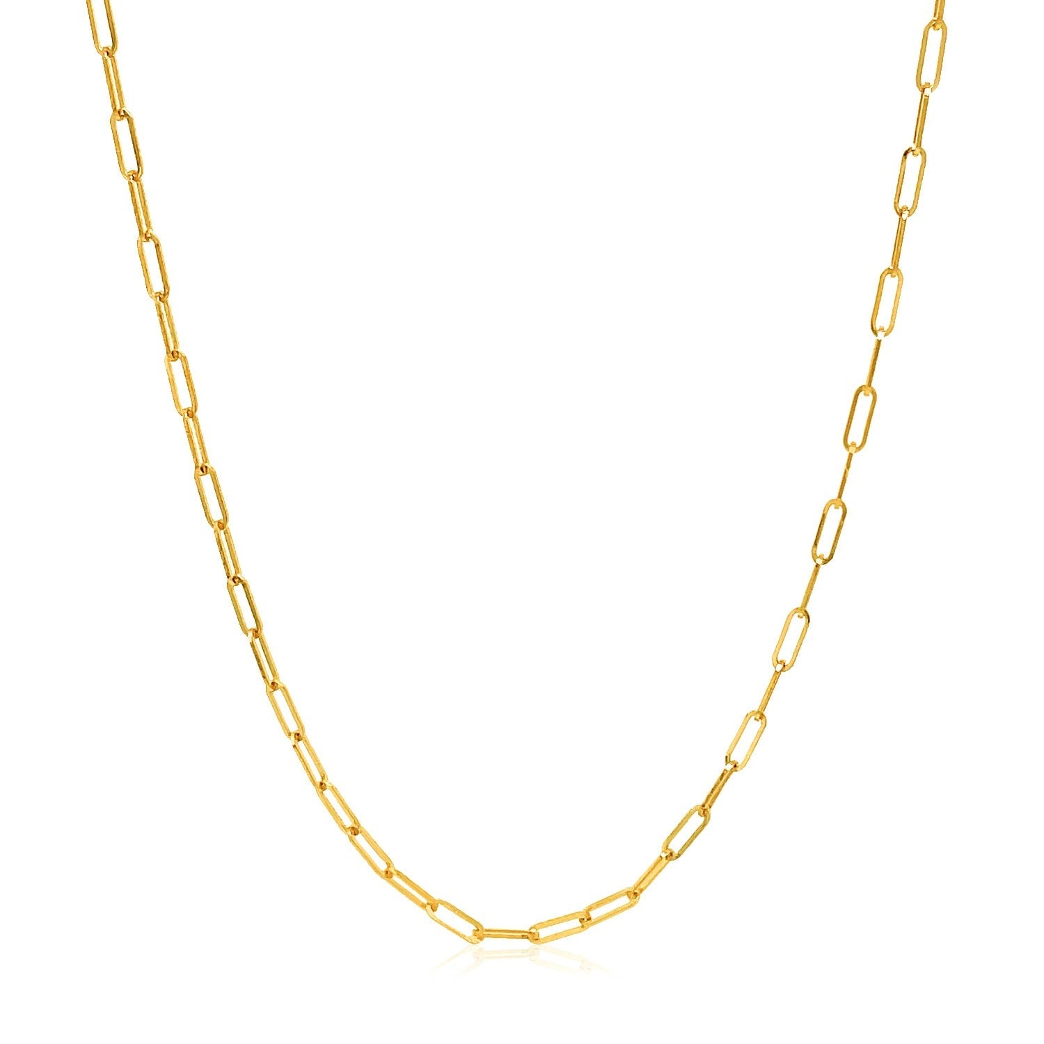 14k Yellow Gold Adjustable Paperclip Chain 1.5mm - Alexandria Jewelry & Company Beverly Hills