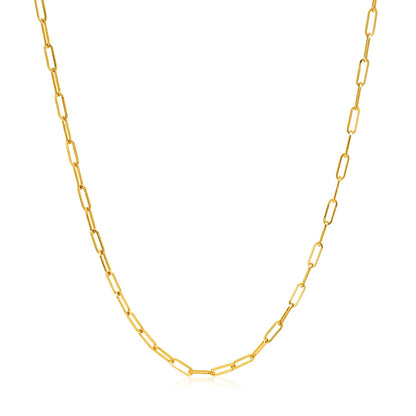 14k Yellow Gold Adjustable Paperclip Chain 1.5mm - Alexandria Jewelry & Company Beverly Hills