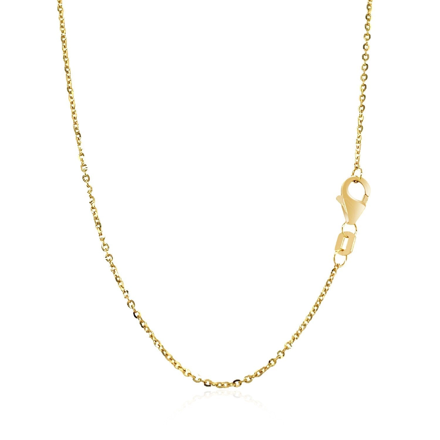 14k Yellow Gold Chain Necklace with a Shiny Flat Bar - Alexandria Jewelry & Company Beverly Hills