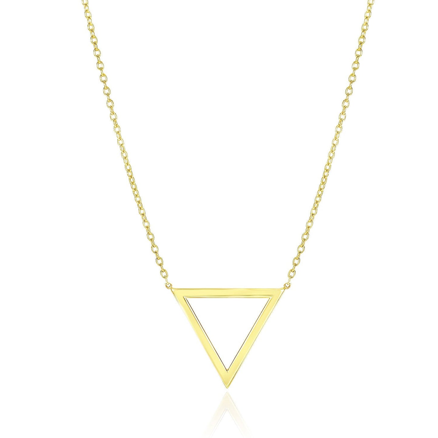 14k Yellow Gold Delta Symbol Chain Necklace - Alexandria Jewelry & Company Beverly Hills