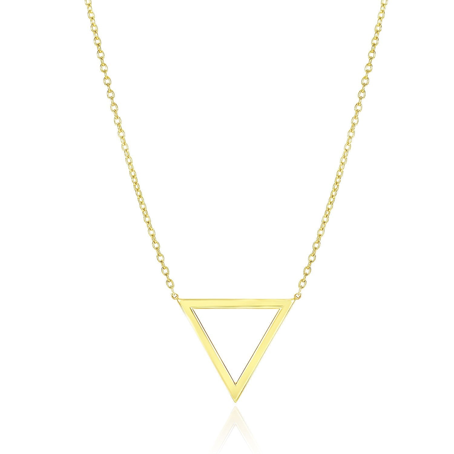 14k Yellow Gold Delta Symbol Chain Necklace - Alexandria Jewelry & Company Beverly Hills