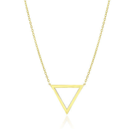 14k Yellow Gold Delta Symbol Chain Necklace - Alexandria Jewelry & Company Beverly Hills