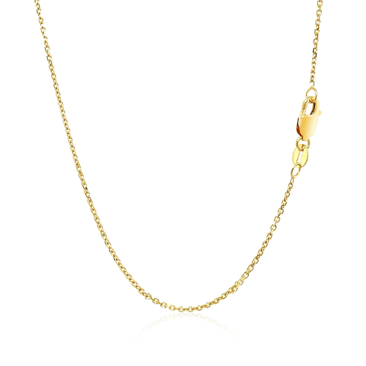 14k Yellow Gold Diamond Cut Cable Link Chain 1.1mm - Alexandria Jewelry & Company Beverly Hills