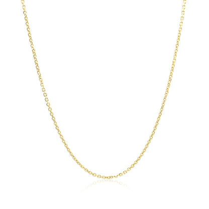 14k Yellow Gold Diamond Cut Cable Link Chain 1.1mm - Alexandria Jewelry & Company Beverly Hills