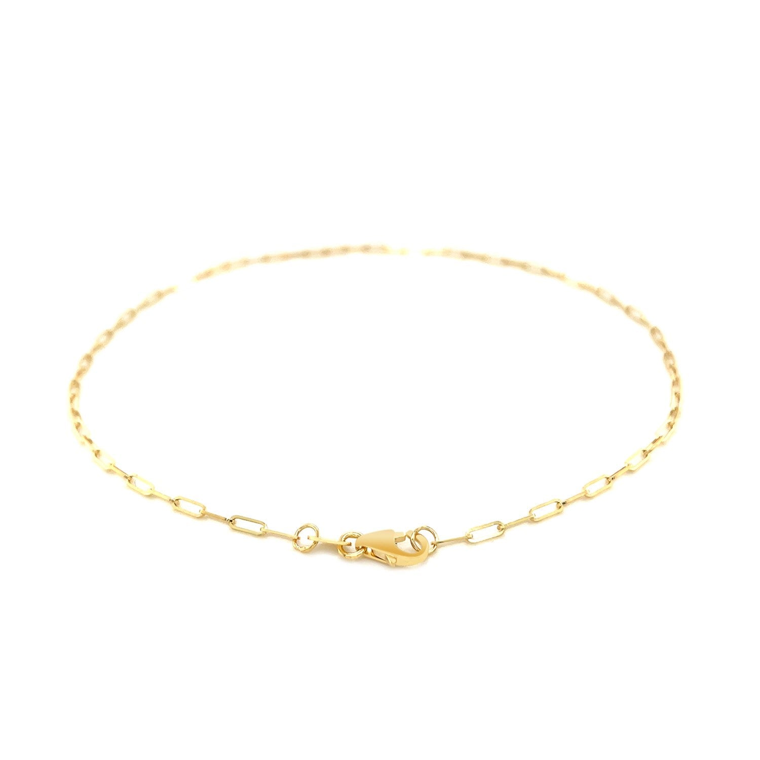 14K Yellow Gold Fine Paperclip Anklet (1.5mm) - Alexandria Jewelry & Company Beverly Hills