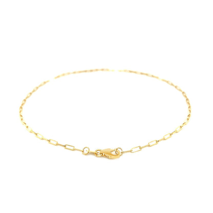 14K Yellow Gold Fine Paperclip Anklet (1.5mm) - Alexandria Jewelry & Company Beverly Hills