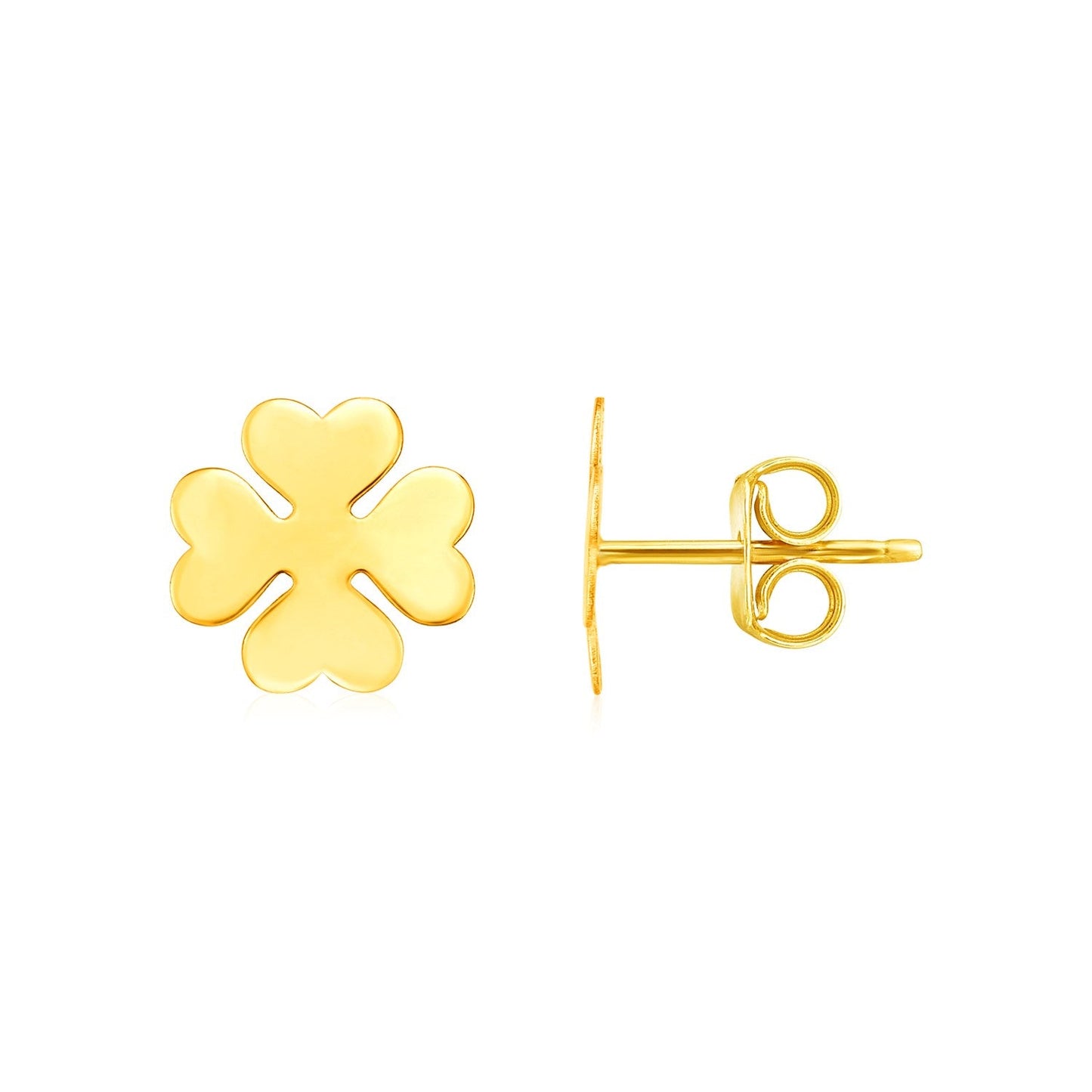 14K Yellow Gold Four Leaf Clover Earrings - Alexandria Jewelry & Company Beverly Hills