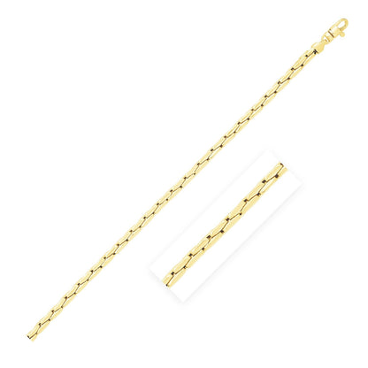 14k Yellow Gold High Polish Compressed Cable Link Bracelet - Alexandria Jewelry & Company Beverly Hills