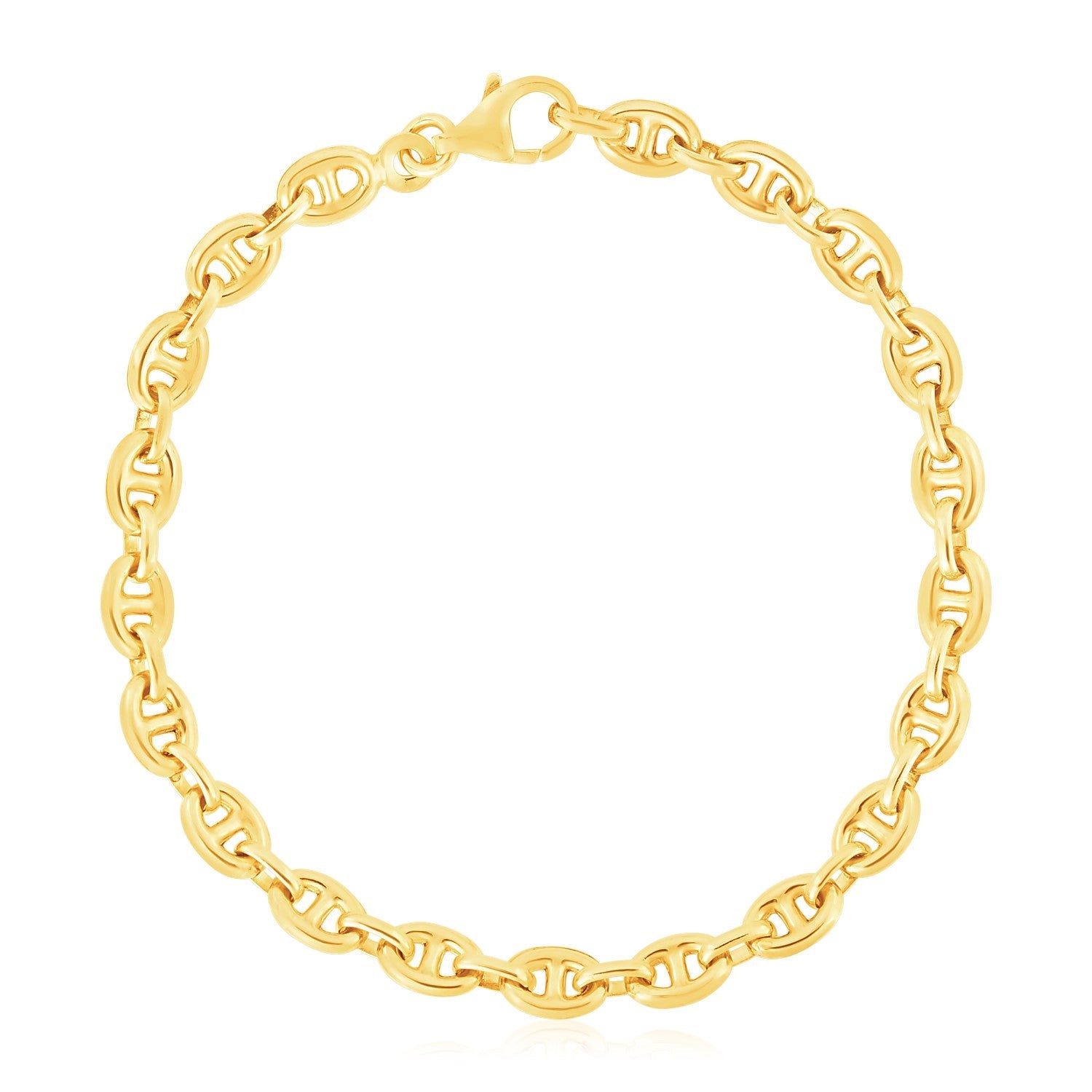 14k Yellow Gold High Polish Mariner Link Bracelet (5.4mm) - Alexandria Jewelry & Company Beverly Hills