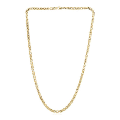 14k Yellow Gold High Polish Mens Fancy Box Necklace (5.0mm) - Alexandria Jewelry & Company Beverly Hills