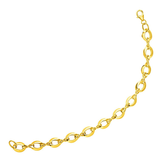 14k Yellow Gold Infinity Link Bracelet - Alexandria Jewelry & Company Beverly Hills