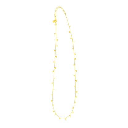 14K Yellow Gold Necklace with Dangling Hearts - Alexandria Jewelry & Company Beverly Hills