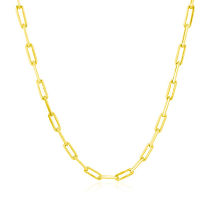 14K Yellow Gold Paperclip Chain (2.5mm) - Alexandria Jewelry & Company Beverly Hills