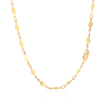 14K Yellow Gold Polished Diamond Motif Chain (3.0mm) - Alexandria Jewelry & Company Beverly Hills