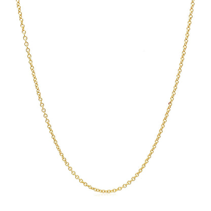 14k Yellow Gold Round Cable Link Chain 1.3mm - Alexandria Jewelry & Company Beverly Hills