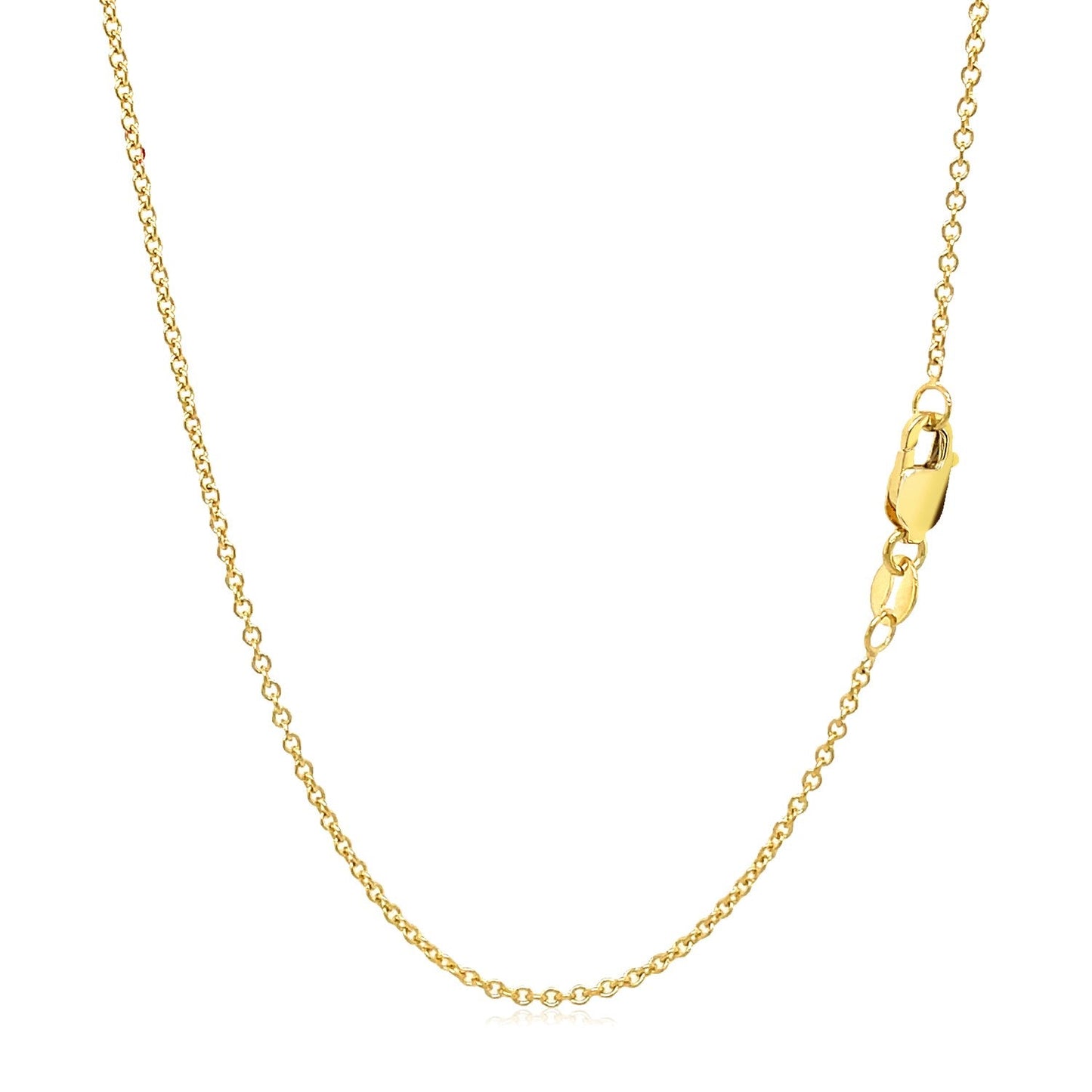 14k Yellow Gold Round Cable Link Chain 1.3mm - Alexandria Jewelry & Company Beverly Hills