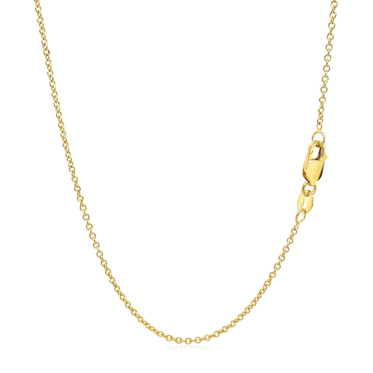 14k Yellow Gold Round Cable Link Chain 1.3mm - Alexandria Jewelry & Company Beverly Hills