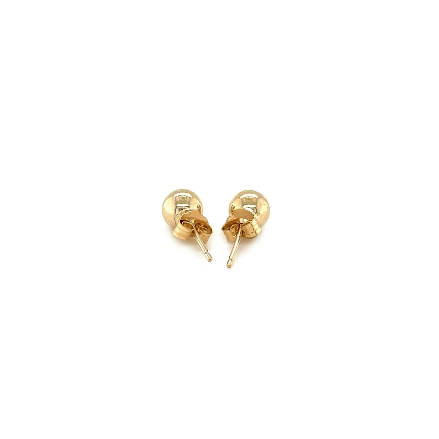 14k Yellow Gold Round Stud Earrings (5.0 mm) - Alexandria Jewelry & Company Beverly Hills