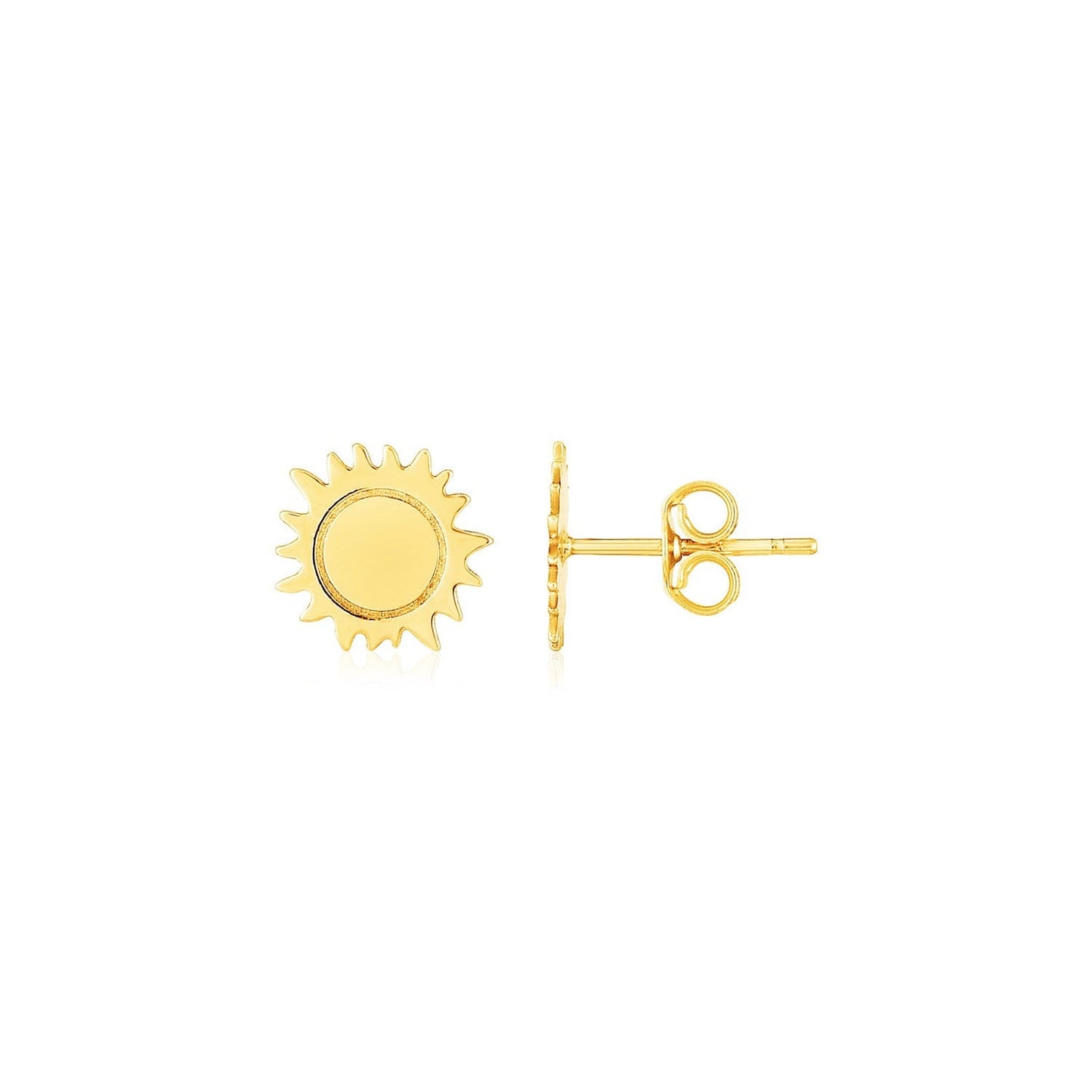 14K Yellow Gold Sun Earrings - Alexandria Jewelry & Company Beverly Hills