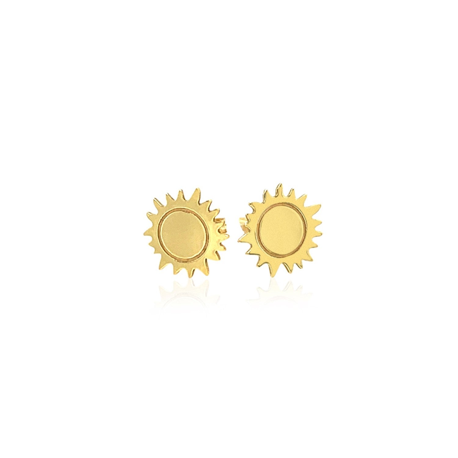 14K Yellow Gold Sun Earrings - Alexandria Jewelry & Company Beverly Hills