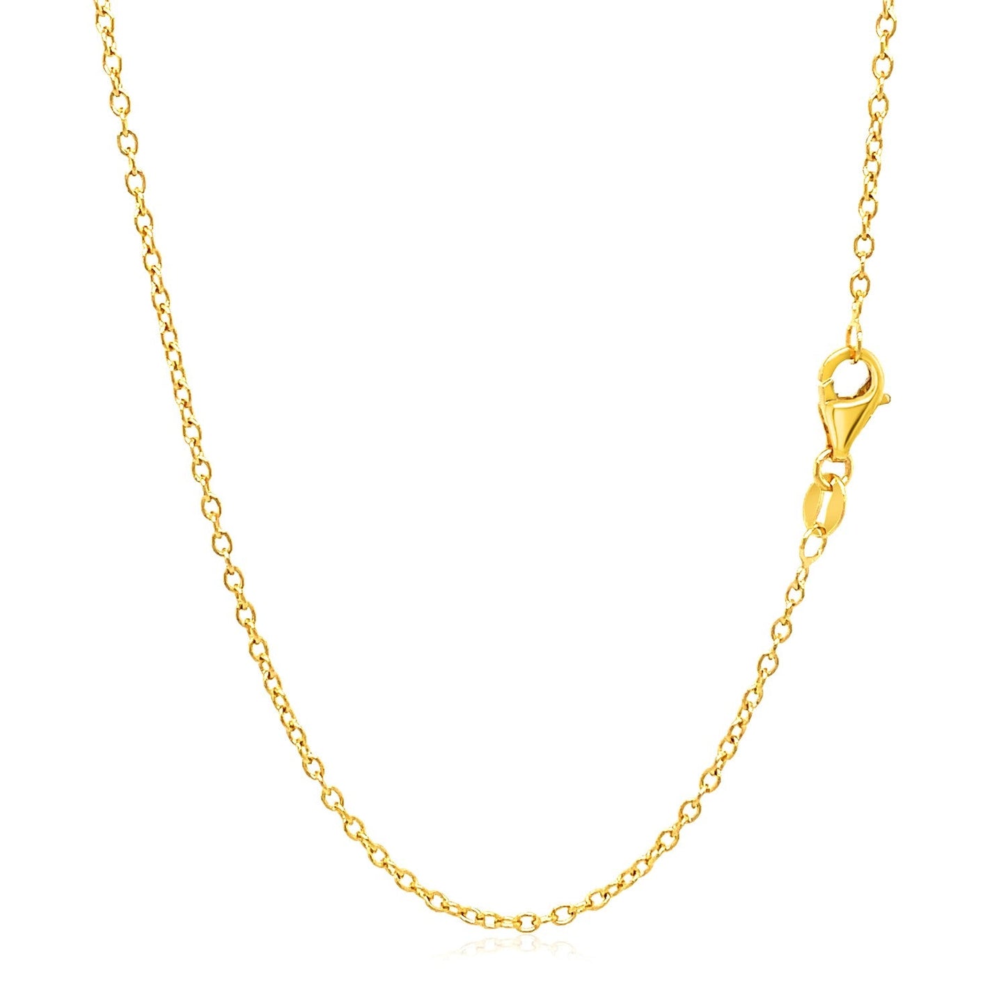 18k Yellow Gold Round Cable Link Chain 1.5mm - Alexandria Jewelry & Company Beverly Hills