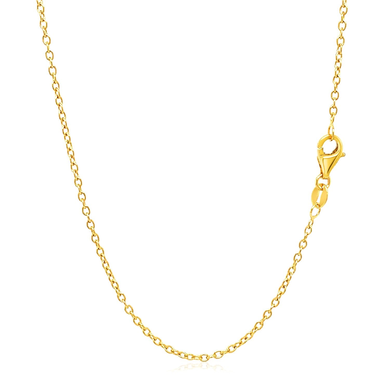 18k Yellow Gold Round Cable Link Chain 1.5mm - Alexandria Jewelry & Company Beverly Hills