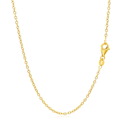 18k Yellow Gold Round Cable Link Chain 1.5mm - Alexandria Jewelry & Company Beverly Hills