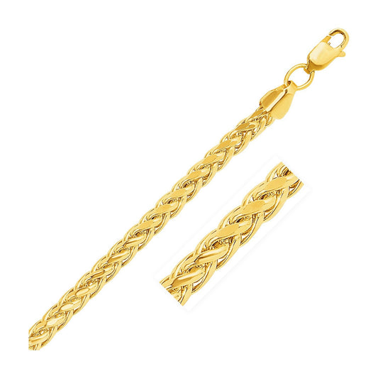 5.2mm 14k Yellow Gold Diamond Cut Round Franco Bracelet - Alexandria Jewelry & Company Beverly Hills