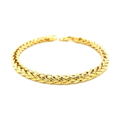 5.2mm 14k Yellow Gold Diamond Cut Round Franco Bracelet - Alexandria Jewelry & Company Beverly Hills