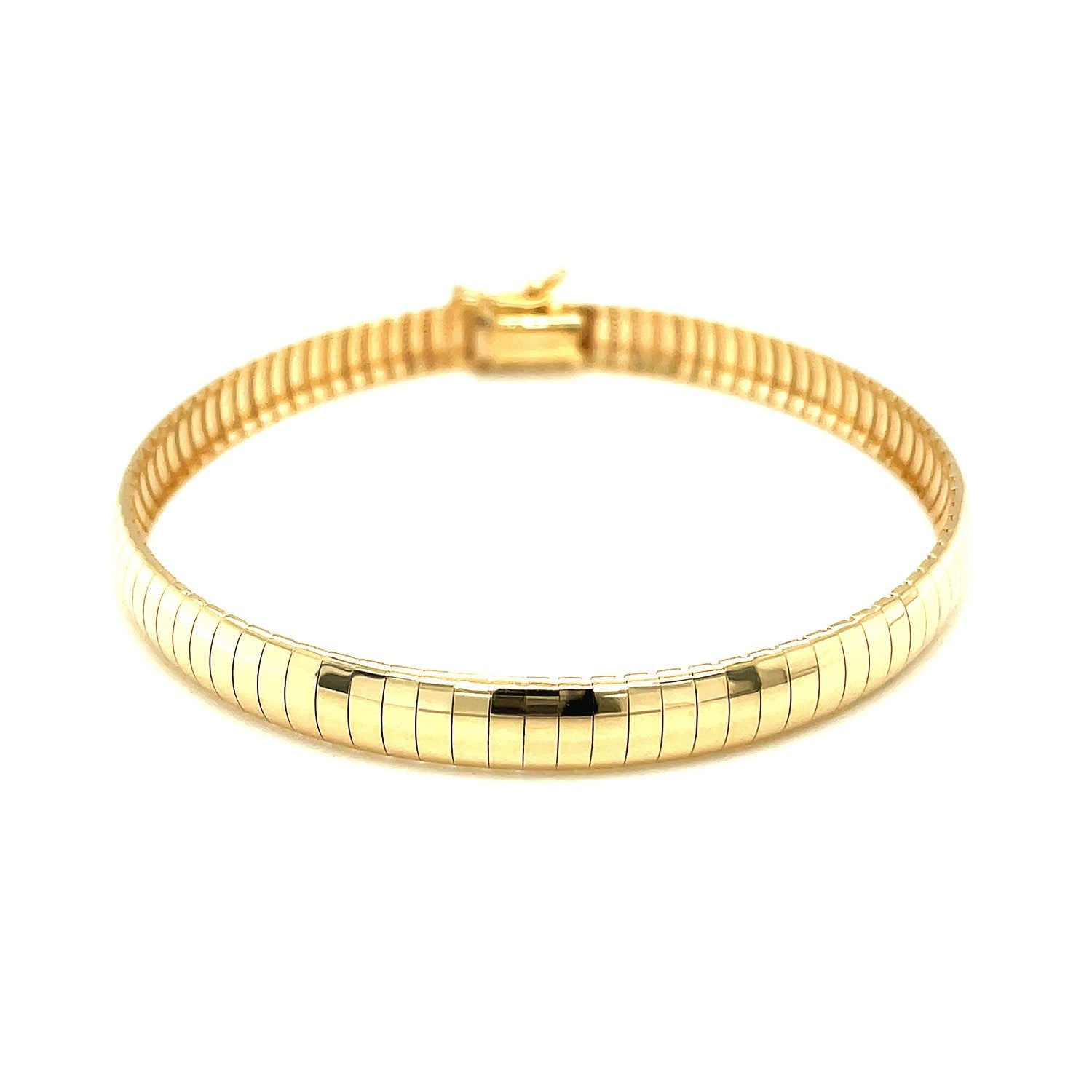 6.0 mm 14k Yellow Gold Classic Omega Bracelet - Alexandria Jewelry & Company Beverly Hills