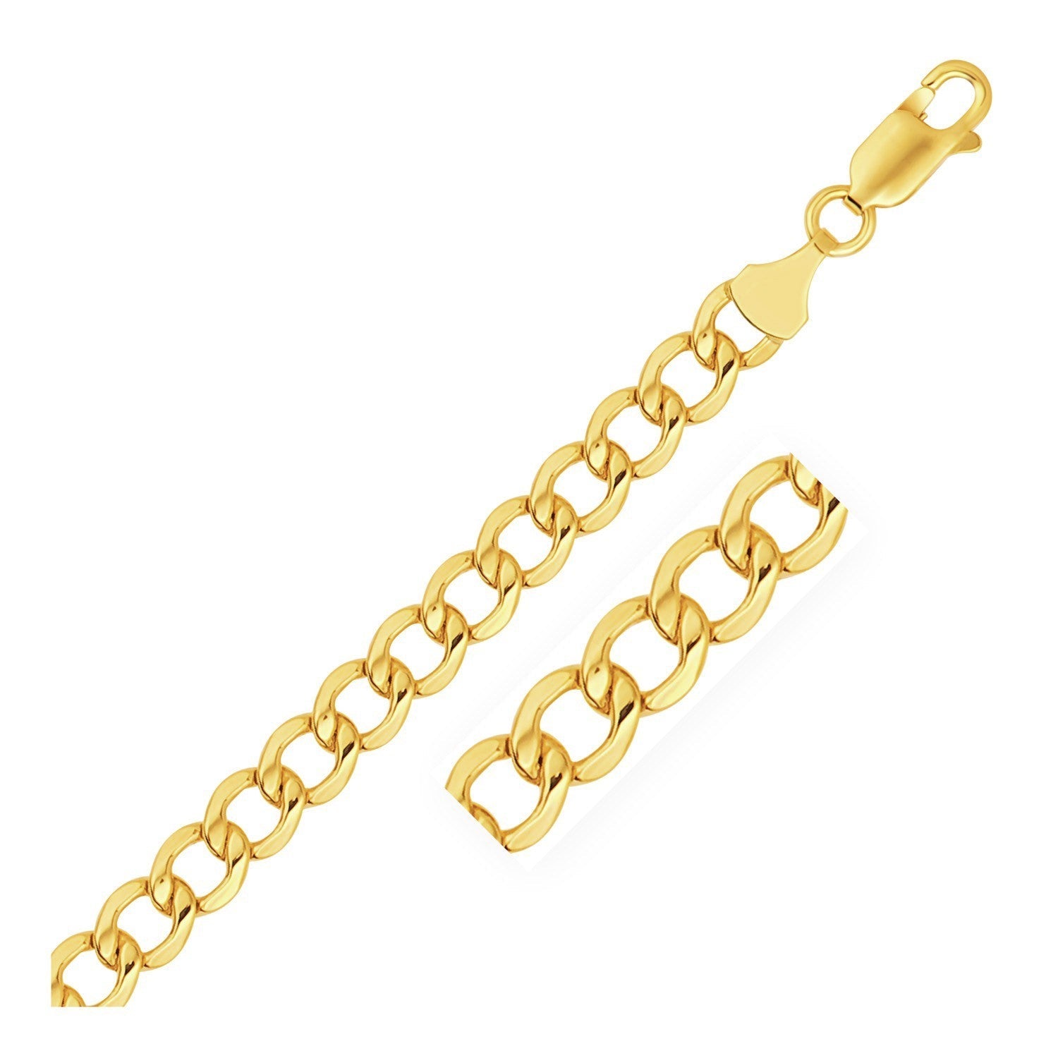 6.1mm 10k Yellow Gold Curb Chain - Alexandria Jewelry & Company Beverly Hills