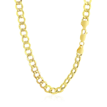 6.1mm 10k Yellow Gold Curb Chain - Alexandria Jewelry & Company Beverly Hills