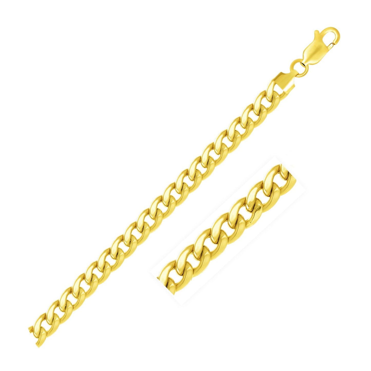 6.7mm 10k Yellow Gold Light Miami Cuban Bracelet - Alexandria Jewelry & Company Beverly Hills