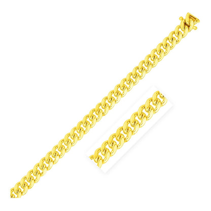 7.1mm 10k Yellow Gold Classic Miami Cuban Solid Chain - Alexandria Jewelry & Company Beverly Hills