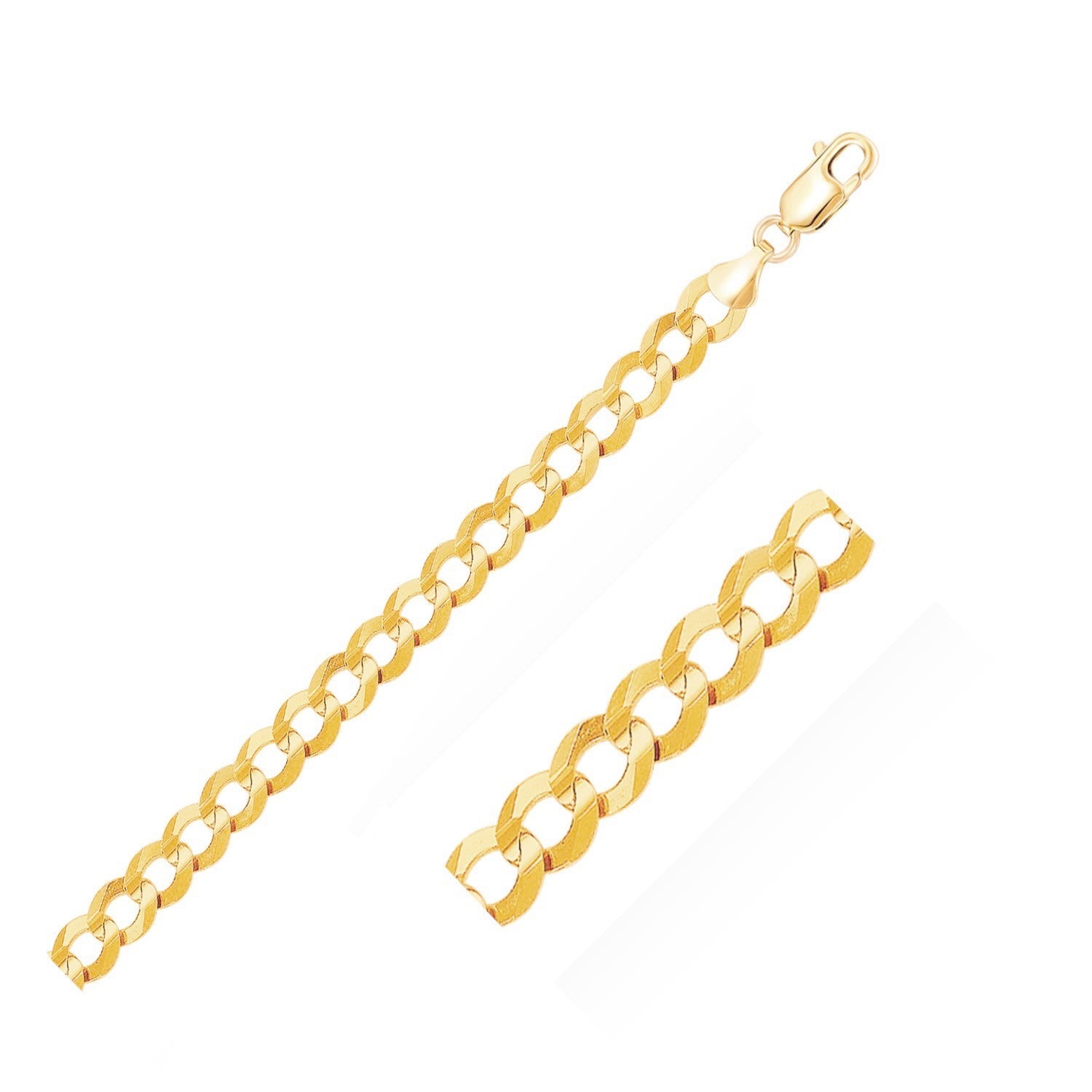 8.2mm 10k Yellow Gold Curb Bracelet - Alexandria Jewelry & Company Beverly Hills