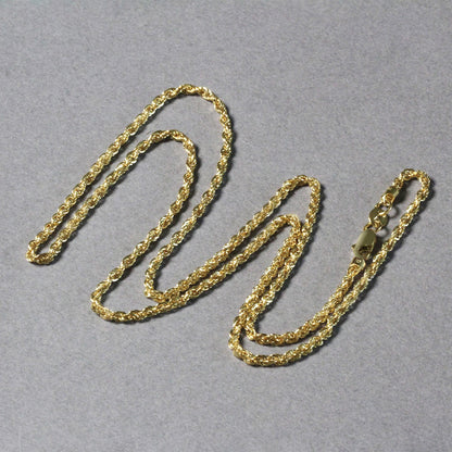 2.0mm 14k Yellow Gold Light Rope Chain