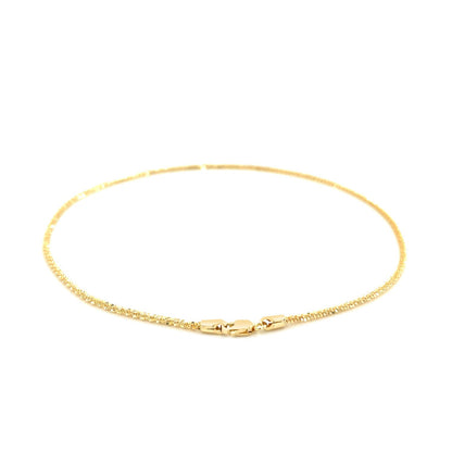 14k Yellow Gold Sparkle Anklet 1.5mm