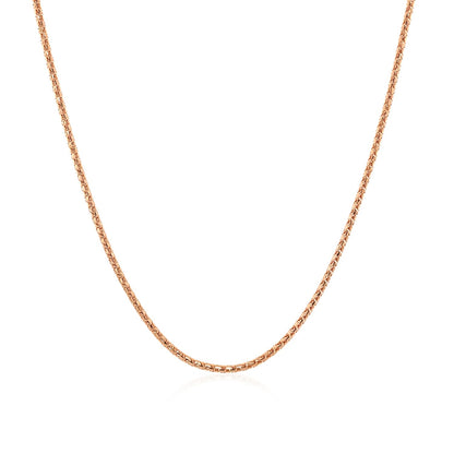 14k Rose Gold Adjustable Popcorn Chain 1.3mm