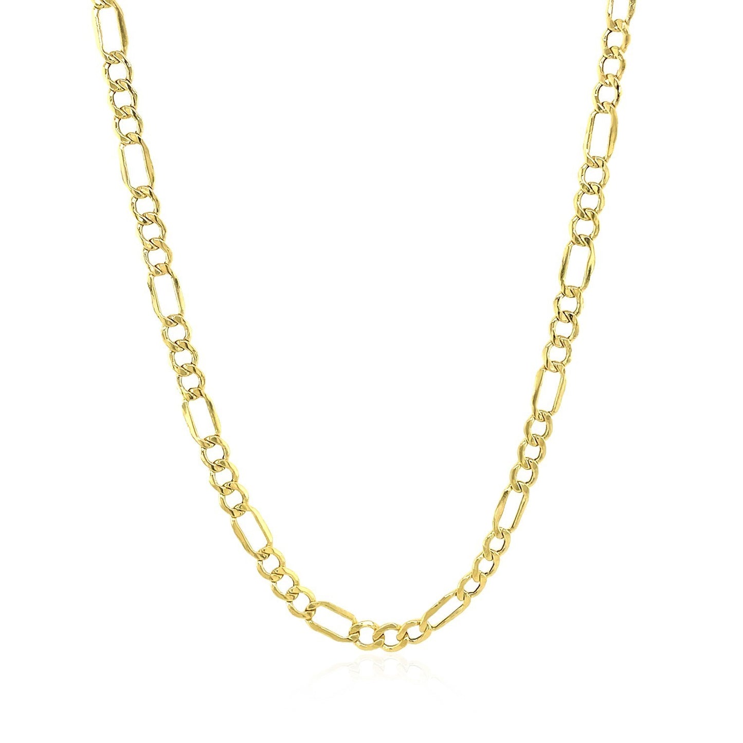 3.5mm 14k Yellow Gold Lite Figaro Chain