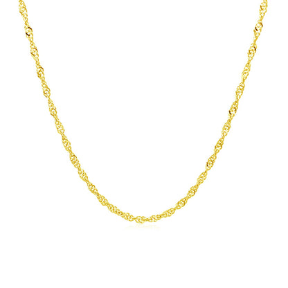 10k Yellow Gold Singapore Chain 1.5mm