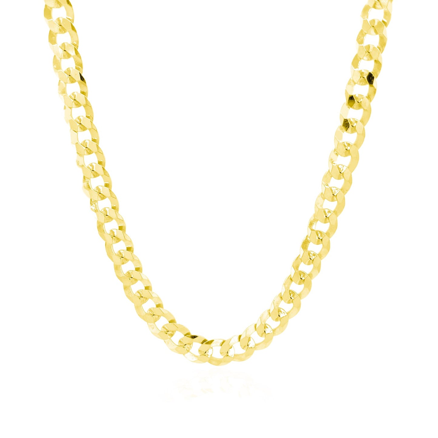 5.7mm 14k Yellow Gold Solid Curb Chain