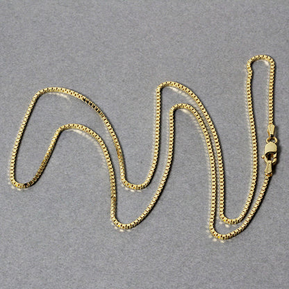 14k Yellow Gold Classic Box Chain 1.1mm