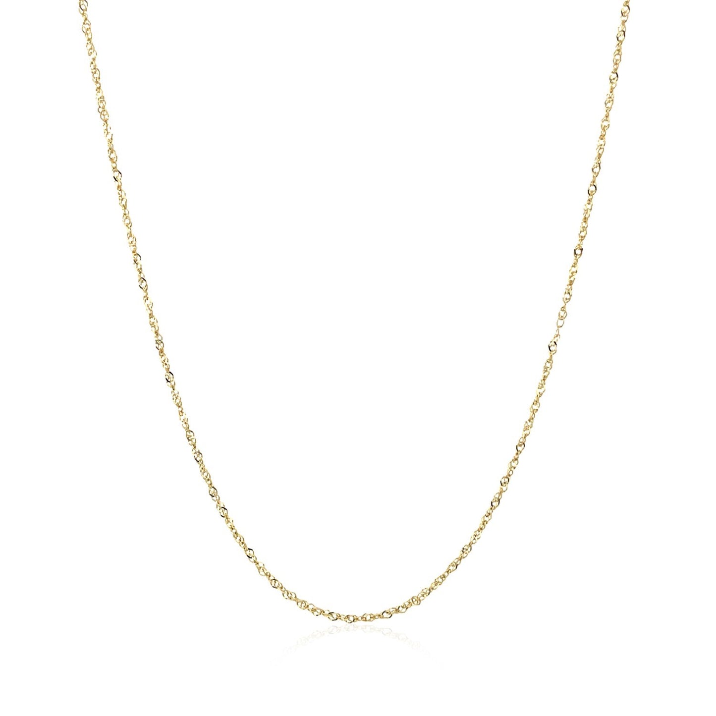 14k Yellow Gold Singapore Chain 0.8mm