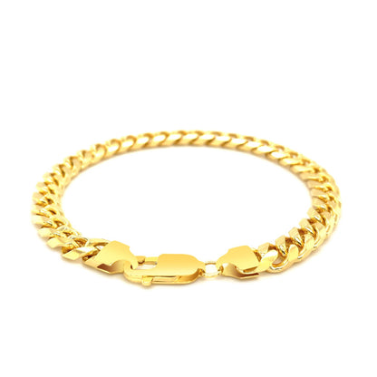 6.7mm 14k Yellow Gold Solid Miami Cuban Bracelet