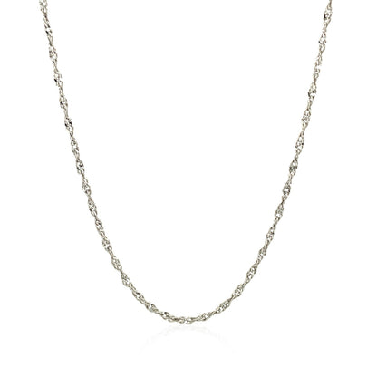 Sterling Silver 1.6mm Singapore Style Chain