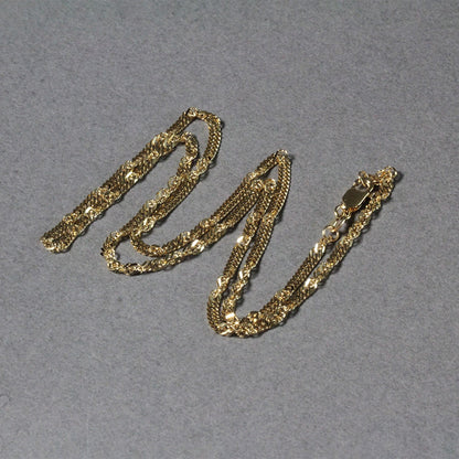 2.1mm 14k Yellow Gold Singapore Chain