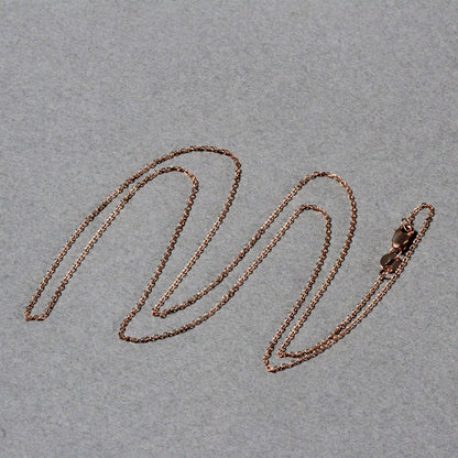 Diamond Cut Cable Link Chain in 14k Rose Gold (0.8 mm)