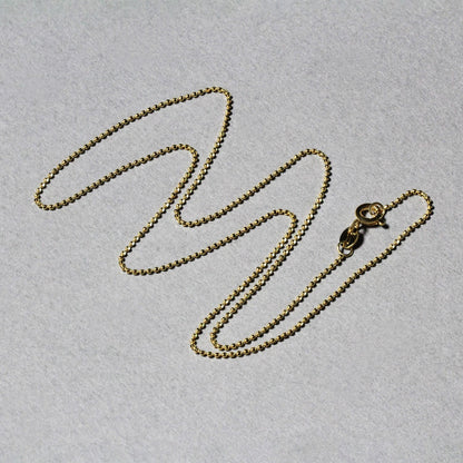 14k Yellow Gold Diamond-Cut Bead Chain 1.0mm