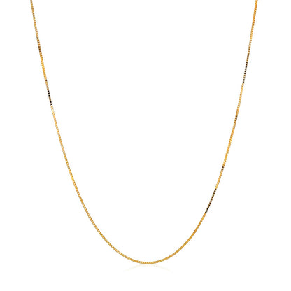 14k Yellow Gold Classic Box Chain 0.45mm